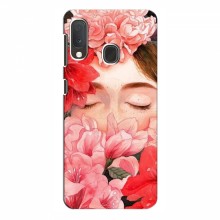 Чехлы (ART) Цветы на Samsung Galaxy A20e (VPrint) Глаза в цветах - купить на Floy.com.ua