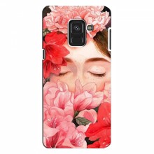 Чехлы (ART) Цветы на Samsung A8, A8 2018, A530F (VPrint) Глаза в цветах - купить на Floy.com.ua