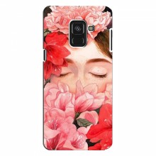 Чехлы (ART) Цветы на Samsung A8 Plus , A8 Plus 2018, A730F (VPrint) Глаза в цветах - купить на Floy.com.ua