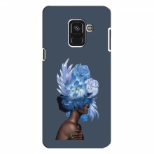 Чехлы (ART) Цветы на Samsung A8 Plus , A8 Plus 2018, A730F (VPrint) Цветы на голове - купить на Floy.com.ua