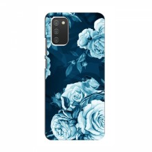 Чехлы (ART) Цветы на Samsung Galaxy A02s (VPrint) Голубые Бутоны - купить на Floy.com.ua