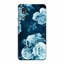 Чехлы (ART) Цветы на Samsung Galaxy A2 Core (VPrint) Голубые Бутоны - купить на Floy.com.ua