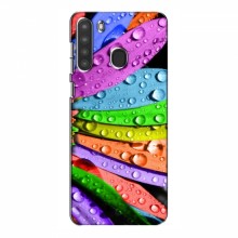 Чехлы (ART) Цветы на Samsung Galaxy A21 (A215) (VPrint) Семицветик - купить на Floy.com.ua