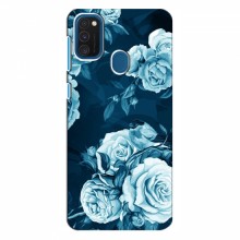 Чехлы (ART) Цветы на Samsung Galaxy A21s (VPrint) Голубые Бутоны - купить на Floy.com.ua