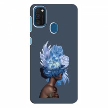 Чехлы (ART) Цветы на Samsung Galaxy A21s (VPrint) Цветы на голове - купить на Floy.com.ua