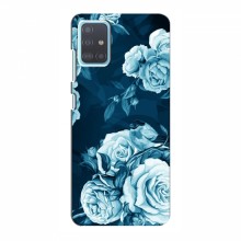Чехлы (ART) Цветы на Samsung Galaxy A51 5G (A516) (VPrint) Голубые Бутоны - купить на Floy.com.ua