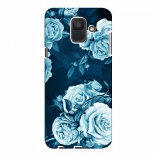 Чехлы (ART) Цветы на Samsung A6 2018, A600F (VPrint) Голубые Бутоны - купить на Floy.com.ua