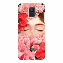 Чехлы (ART) Цветы на Samsung A6 2018, A600F (VPrint) Глаза в цветах - купить на Floy.com.ua