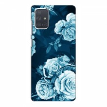 Чехлы (ART) Цветы на Samsung Galaxy A71 (A715) (VPrint) Голубые Бутоны - купить на Floy.com.ua
