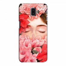 Чехлы (ART) Цветы на Samsung J6 Plus, J6 Плюс 2018 (J610) (VPrint) Глаза в цветах - купить на Floy.com.ua
