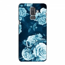 Чехлы (ART) Цветы на Samsung J8-2018, J810 (VPrint) Голубые Бутоны - купить на Floy.com.ua