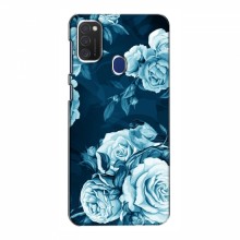 Чехлы (ART) Цветы на Samsung Galaxy M21s (VPrint) Голубые Бутоны - купить на Floy.com.ua