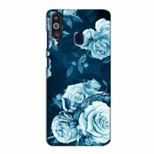 Чехлы (ART) Цветы на Samsung Galaxy M40 (VPrint) Голубые Бутоны - купить на Floy.com.ua