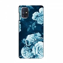 Чехлы (ART) Цветы на Samsung Galaxy M51 (VPrint) Голубые Бутоны - купить на Floy.com.ua
