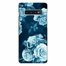 Чехлы (ART) Цветы на Samsung S10 Plus (VPrint) Голубые Бутоны - купить на Floy.com.ua