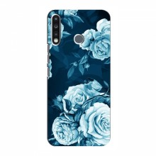 Чехлы (ART) Цветы на TECNO Camon 12 CC7 (VPrint) Голубые Бутоны - купить на Floy.com.ua