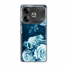 Чехлы (ART) Цветы на TECNO Pova 6 (VPrint) Голубые Бутоны - купить на Floy.com.ua