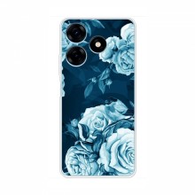 Чехлы (ART) Цветы на TECNO Spark 10 (KI5q) (VPrint) Голубые Бутоны - купить на Floy.com.ua