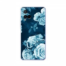 Чехлы (ART) Цветы на ViVO Y21 / Y21s (VPrint) Голубые Бутоны - купить на Floy.com.ua