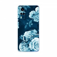 Чехлы (ART) Цветы на ViVO Y53S (VPrint) Голубые Бутоны - купить на Floy.com.ua