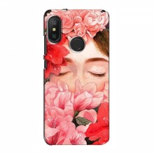Чехлы (ART) Цветы на Xiaomi Redmi 6 Pro (VPrint) Глаза в цветах - купить на Floy.com.ua