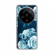 Чехлы (ART) Цветы на Xiaomi 14 Ultra (VPrint) Голубые Бутоны - купить на Floy.com.ua