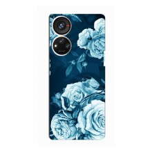 Чехлы (ART) Цветы на ZTE Blade V40s (VPrint) Голубые Бутоны - купить на Floy.com.ua