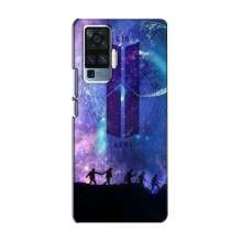 Чехлы BTS для Виво Х50 Про (AlphaPrint) Army BTS - купить на Floy.com.ua