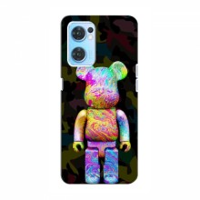 Чехлы для OPPO Reno 7 4G - Bearbrick Louis Vuitton (PREMIUMPrint) Яркий Bearbrick - купить на Floy.com.ua