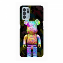 Чехлы для OPPO Reno6 Z - Bearbrick Louis Vuitton (PREMIUMPrint) Яркий Bearbrick - купить на Floy.com.ua