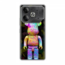 Чехлы для TECNO Pova 6 - Bearbrick Louis Vuitton (PREMIUMPrint) Яркий Bearbrick - купить на Floy.com.ua