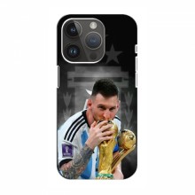 Чехлы для Айфон 15 Про (Leo Messi чемпион) AlphaPrint Месси Чемпион - купить на Floy.com.ua