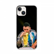 Чехлы для Айфон 16 (Leo Messi чемпион) AlphaPrint Месси с кубком мира - купить на Floy.com.ua