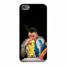 Чехлы для iPhone 5 / 5s / SE (Leo Messi чемпион) AlphaPrint Месси с кубком мира - купить на Floy.com.ua