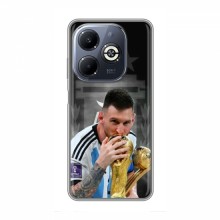 Чехлы для Инфиникс Смарт 8 Плюс (Leo Messi чемпион) AlphaPrint Месси Чемпион - купить на Floy.com.ua