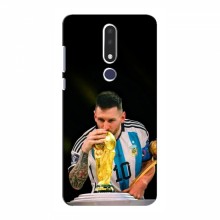 Чехлы для Nokia 3.1 Plus (Leo Messi чемпион) AlphaPrint Месси с кубком мира - купить на Floy.com.ua