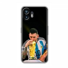 Чехлы для Насинг Фон 2 (Leo Messi чемпион) AlphaPrint Месси с кубком мира - купить на Floy.com.ua