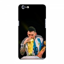 Чехлы для Оппо А71 (Leo Messi чемпион) AlphaPrint Месси с кубком мира - купить на Floy.com.ua