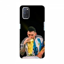 Чехлы для Оппо А92 (Leo Messi чемпион) AlphaPrint Месси с кубком мира - купить на Floy.com.ua