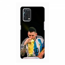 Чехлы для Оппо А95 (Leo Messi чемпион) AlphaPrint Месси с кубком мира - купить на Floy.com.ua