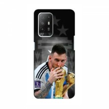 Чехлы для Оппо Рено 5з (Leo Messi чемпион) AlphaPrint Месси Чемпион - купить на Floy.com.ua