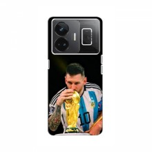 Чехлы для RealMe GT3 (Leo Messi чемпион) AlphaPrint Месси с кубком мира - купить на Floy.com.ua