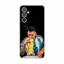 Чехлы для Самсунг А04с (Leo Messi чемпион) AlphaPrint Месси с кубком мира - купить на Floy.com.ua