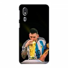 Чехлы для Samsung Galaxy A2 Core (Leo Messi чемпион) AlphaPrint Месси с кубком мира - купить на Floy.com.ua