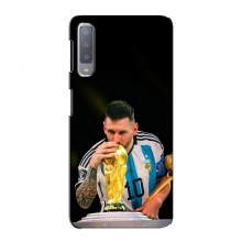 Чехлы для Samsung A7-2018, A750 (Leo Messi чемпион) AlphaPrint Месси с кубком мира - купить на Floy.com.ua