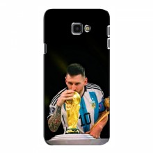 Чехлы для Samsung J4+, J4 Plus (Leo Messi чемпион) AlphaPrint Месси с кубком мира - купить на Floy.com.ua