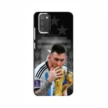 Чехлы для Самсунг М02с (Leo Messi чемпион) AlphaPrint