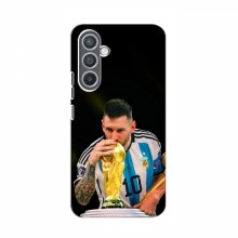 Чехлы для Самсунг М54 (Leo Messi чемпион) AlphaPrint Месси с кубком мира - купить на Floy.com.ua