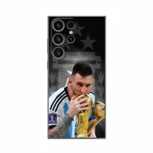 Чехлы для Самсунг С24 Ультра (Leo Messi чемпион) AlphaPrint Месси Чемпион - купить на Floy.com.ua