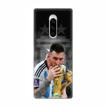 Чехлы для Сони Хпериа 1 (Leo Messi чемпион) AlphaPrint Месси Чемпион - купить на Floy.com.ua